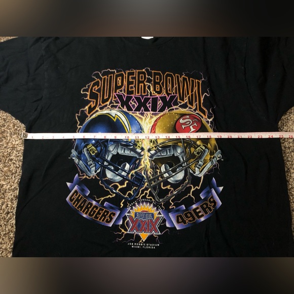 Vintage Super Bowl XXIX San Francisco 49ers Salem T-Shirt XL Chargers NFL Rare - Picture 2 of 7